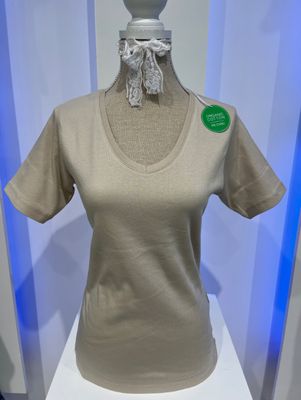 Smisses T-shirt km 100% katoen vh zand xk31300vh