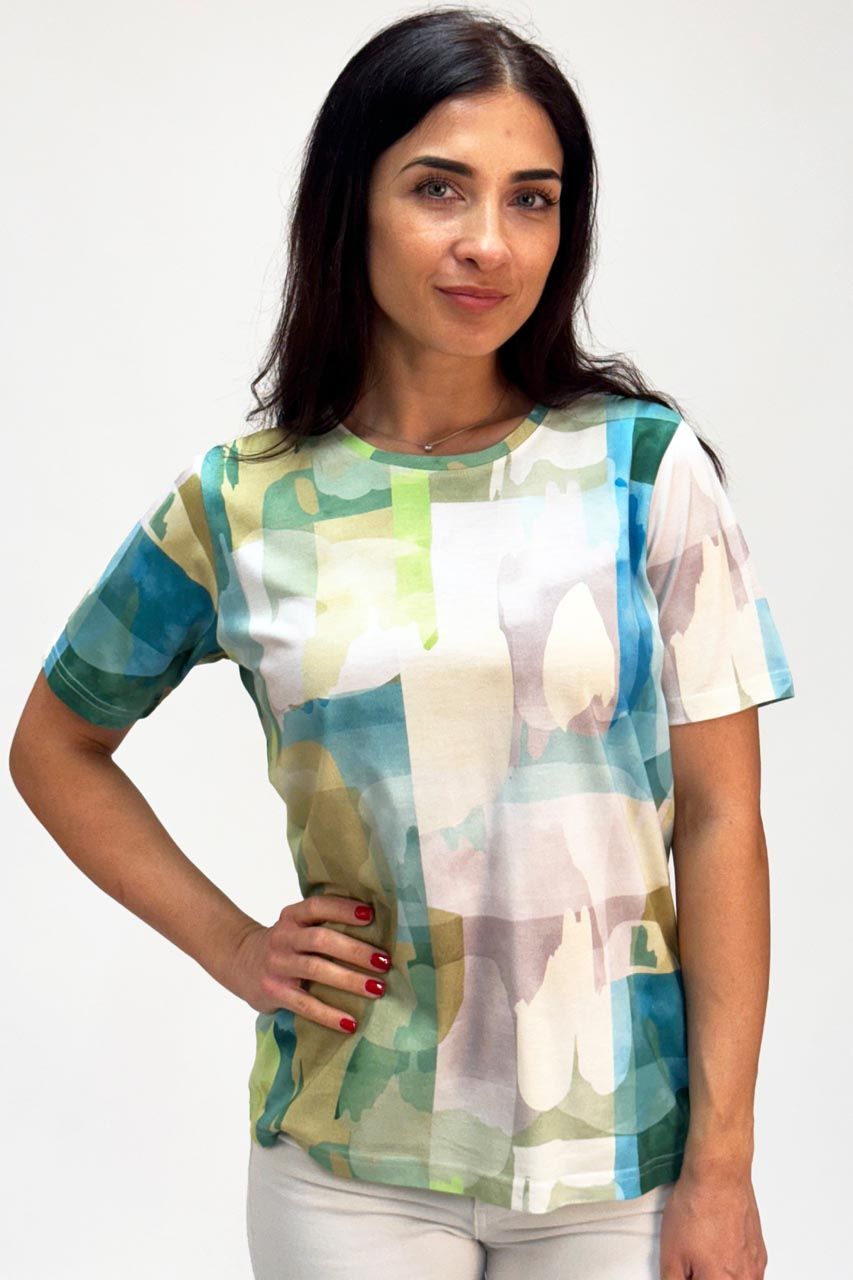 Smisses T-shirt print turquoise k32535 Smisses T-shirt print turquoise k32535