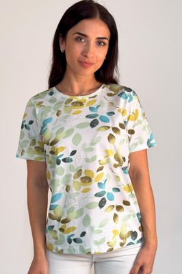 Smisses T-shirt print olijf k32530