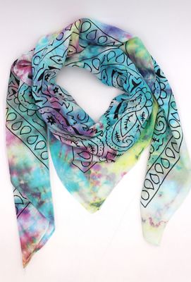 House of Smits Shawl tye dye turquoise pf205738c
