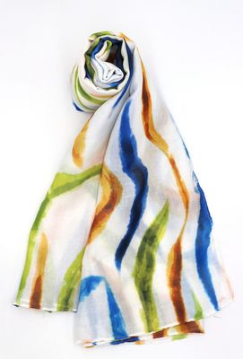 House of Smits Shawl streep blauw pfe17-833