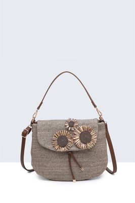 House of Smits Tas bloem bruin pf29002