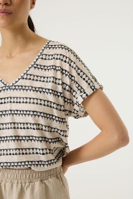 Garcia T-shirt streep whitecap R260209