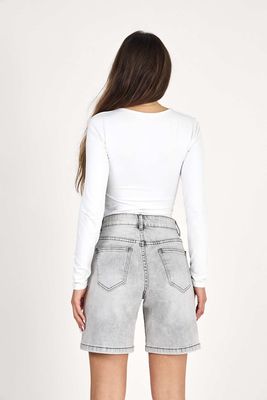 House of Smits Short Cyria wide leg grijs pfpe7108