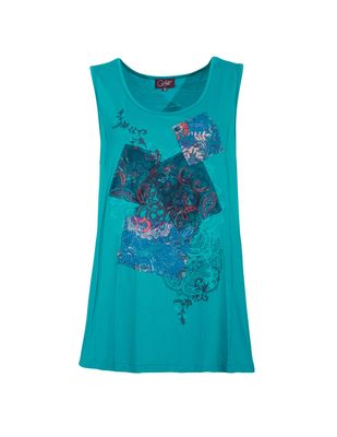 House of Smits Top patch turquoise c15841