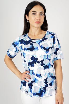 Smisses T-shirt print blauw k31722