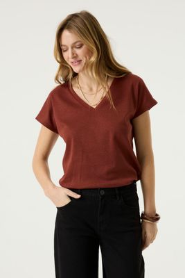 Garcia T-shirt vh sparkle brique Z0016-4456