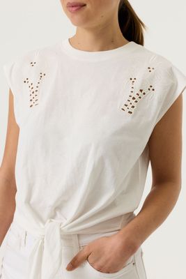 Garcia Knoop t-shirt katoen offwhite Q260003