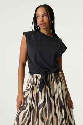 Garcia Knoop t-shirt katoen antraciet Q260003