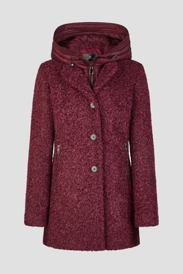 Barbara Lebek Jas wol melee bordeaux 10140062 Barbara Lebek Jas wol melee bordeaux 10140062
