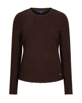 Red Button Top fine knit choco SRB5162 Red Button Top fine knit choco SRB5162