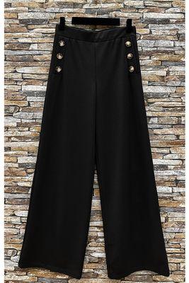 House of Smits Broek neyla buttons zwart pf-31927