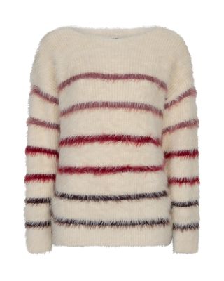 Red Button Trui Fuzzy stripe bordeaux SRB5118 Red Button Trui Fuzzy stripe bordeaux SRB5118