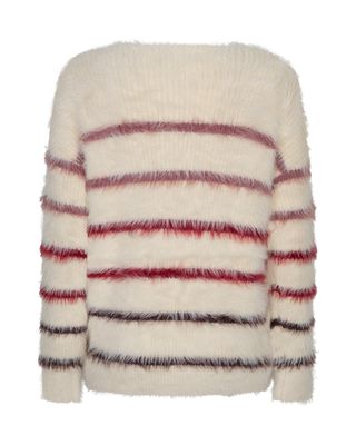 Red Button Trui Fuzzy stripe bordeaux SRB5118