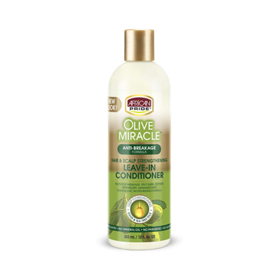 African Pride Olive Miracle Anti-Breakage Formula Leave in Conditioner Hair and scalp strengthening