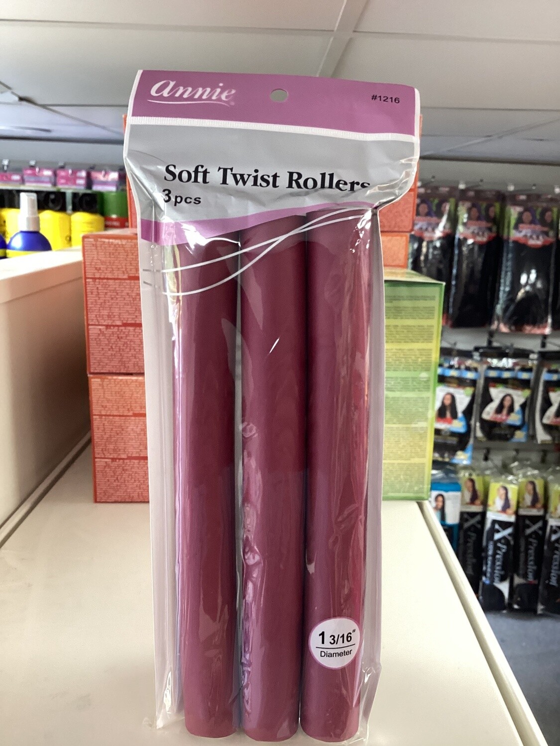 Soft twist Rollers, Color: Plum 1 3/16