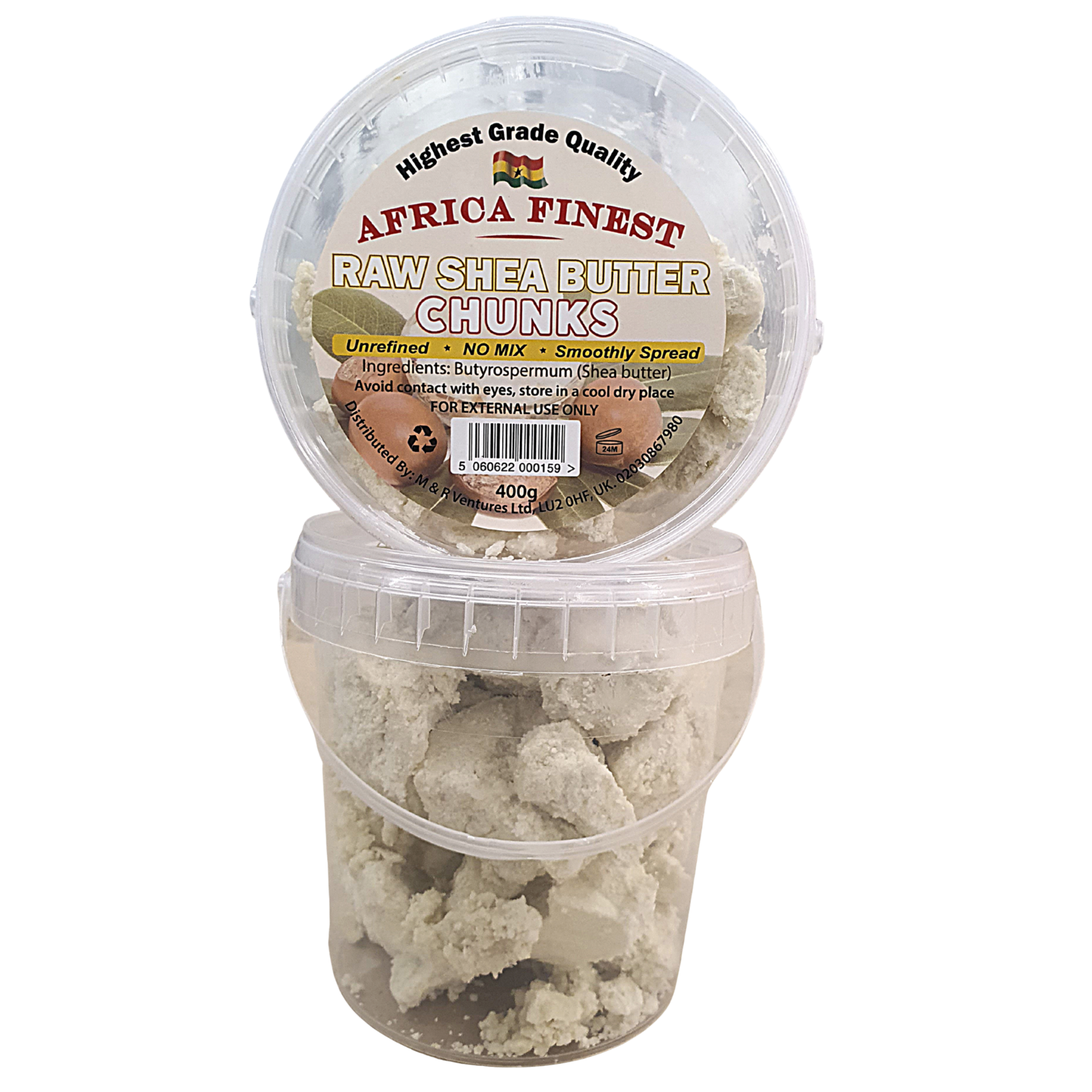 African Finest Raw Shea Butter White Chunks