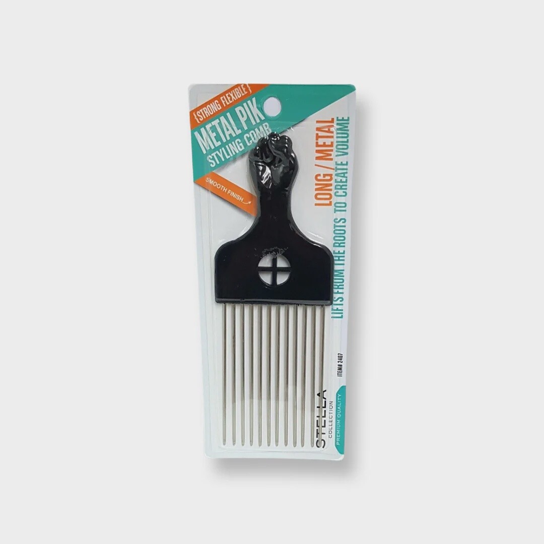 Stella Collection Metal Afro Comb long #2407