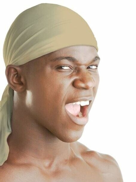 Extra Long Tie Du-Rag, Color: Khaki