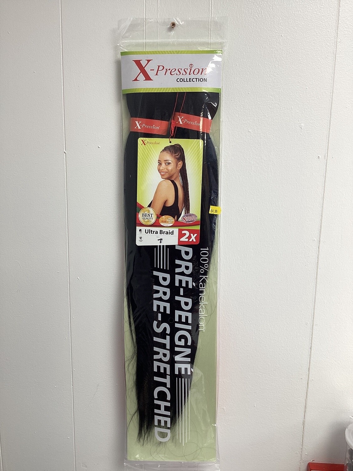 Xpression 2x Ultra Braid Pre Stretched, Color: 1