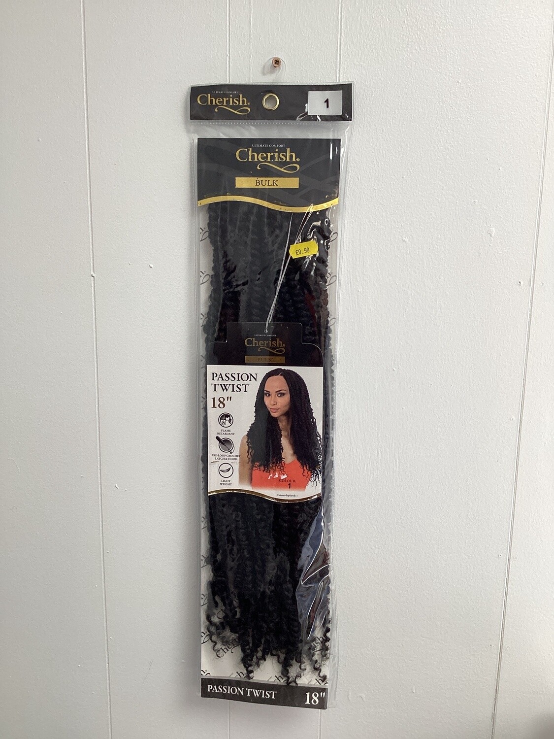 Cherish Passion Twist 18” Crochet Braid, Color: 1
