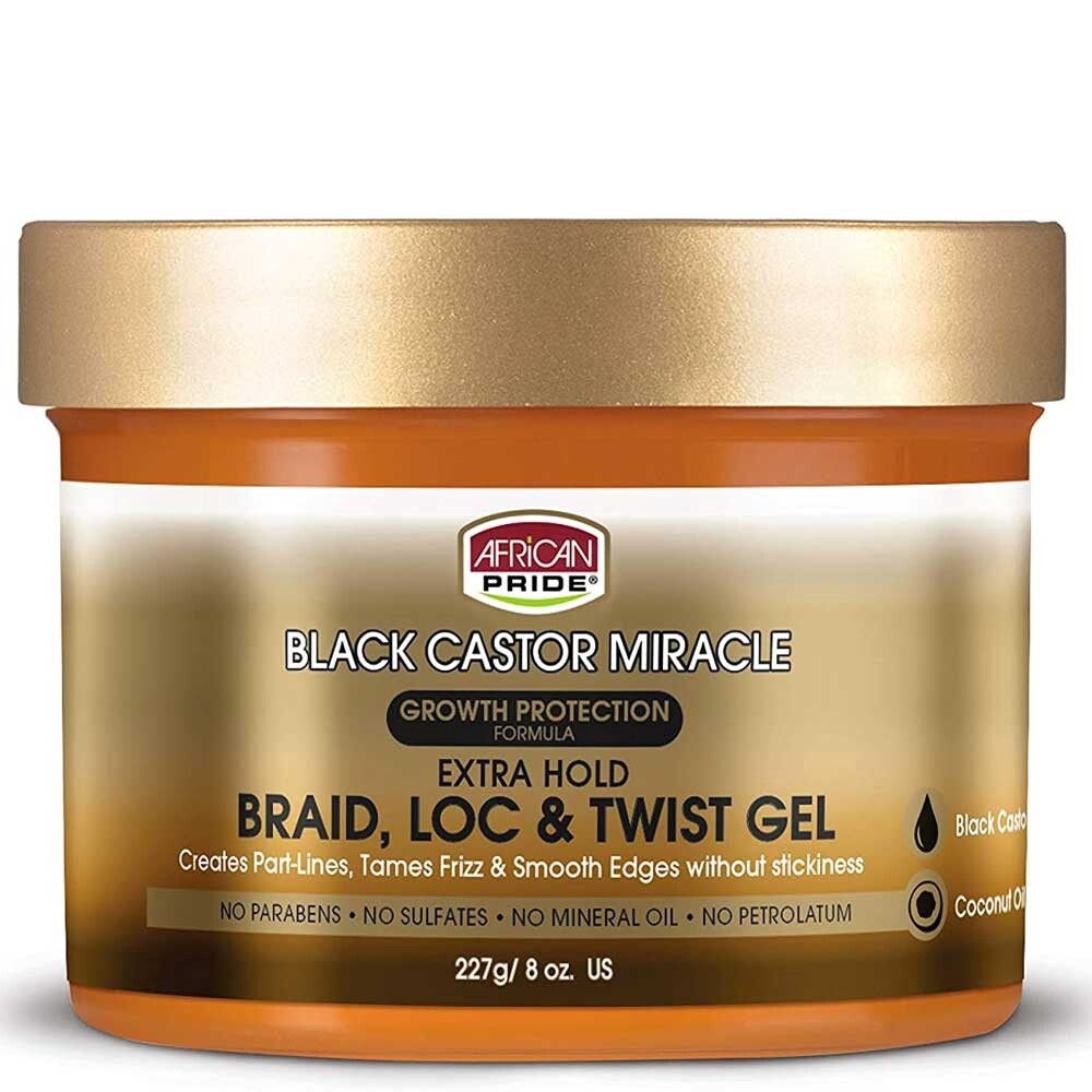 African Pride Black Castor Loc &amp; Twist Gel