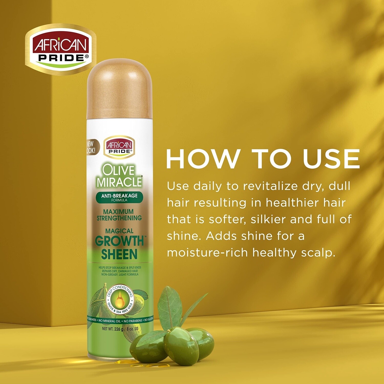 African Pride Olive Miracle Magical Growth Sheen