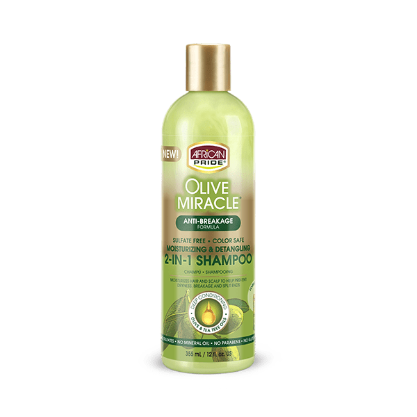 African pride olive miracle moisturising and Detangling 2-in-1 shampoo