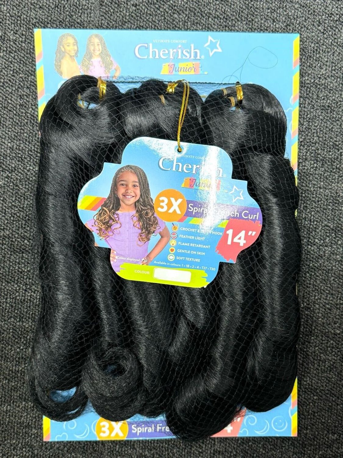 Cherish Junior: 3x Spiral French Curl 14”