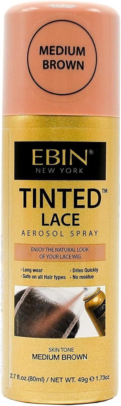 EBIN TINTED LACE Aerosol Spray, Name: EBIN  TINTED LACE, Colour: Medium Brown