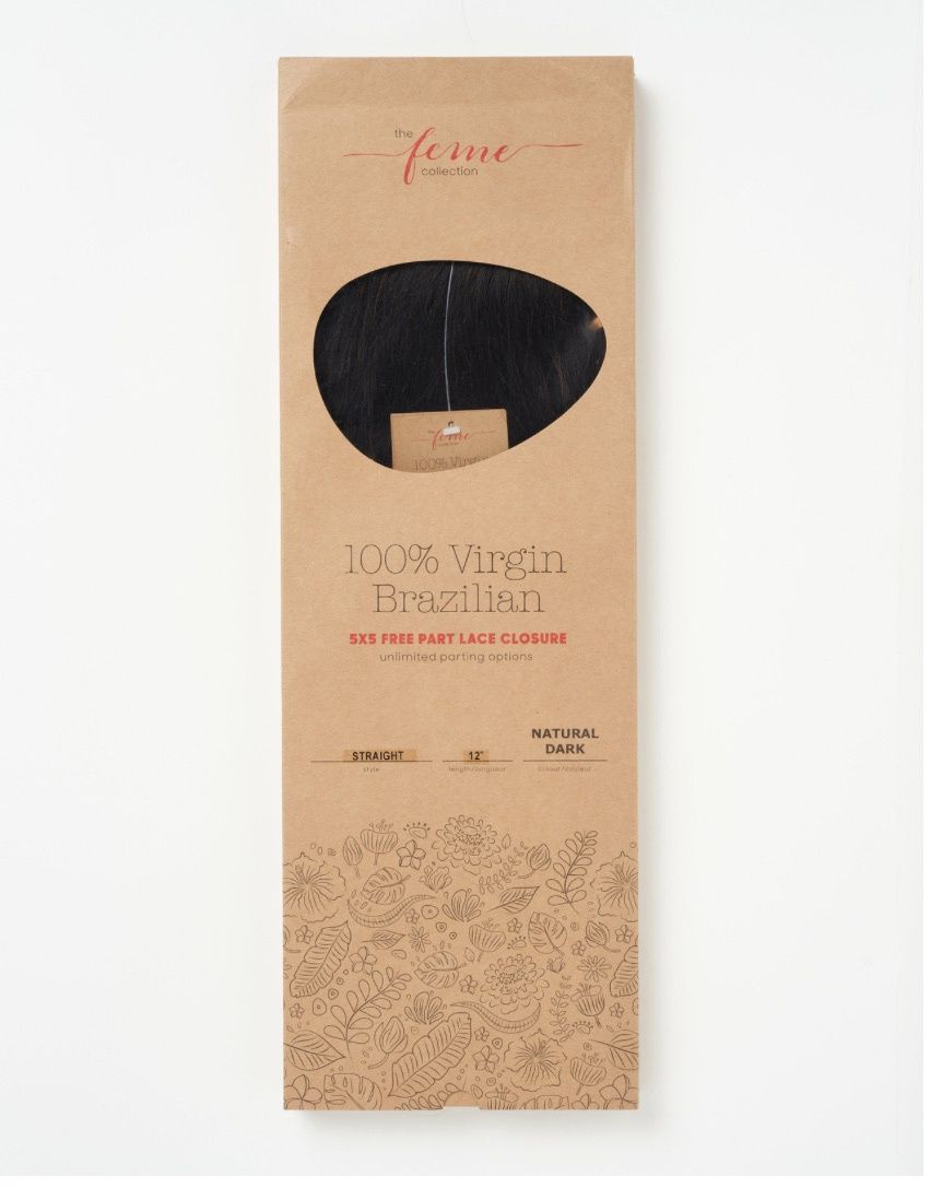Feme 100% Virgin Brazilian Closure - Straight