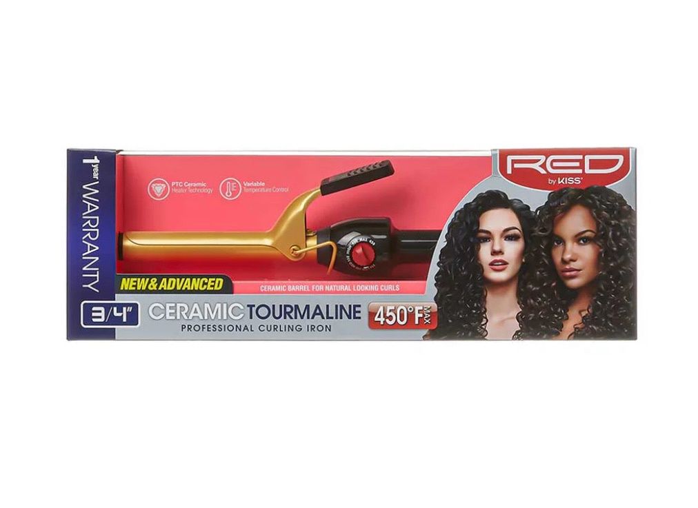 RED BY KISS Ceramic Curling Iron 3/4”, Name: RED BY KISS Ceramic Curling Iron3/4”, Size: 3/4”