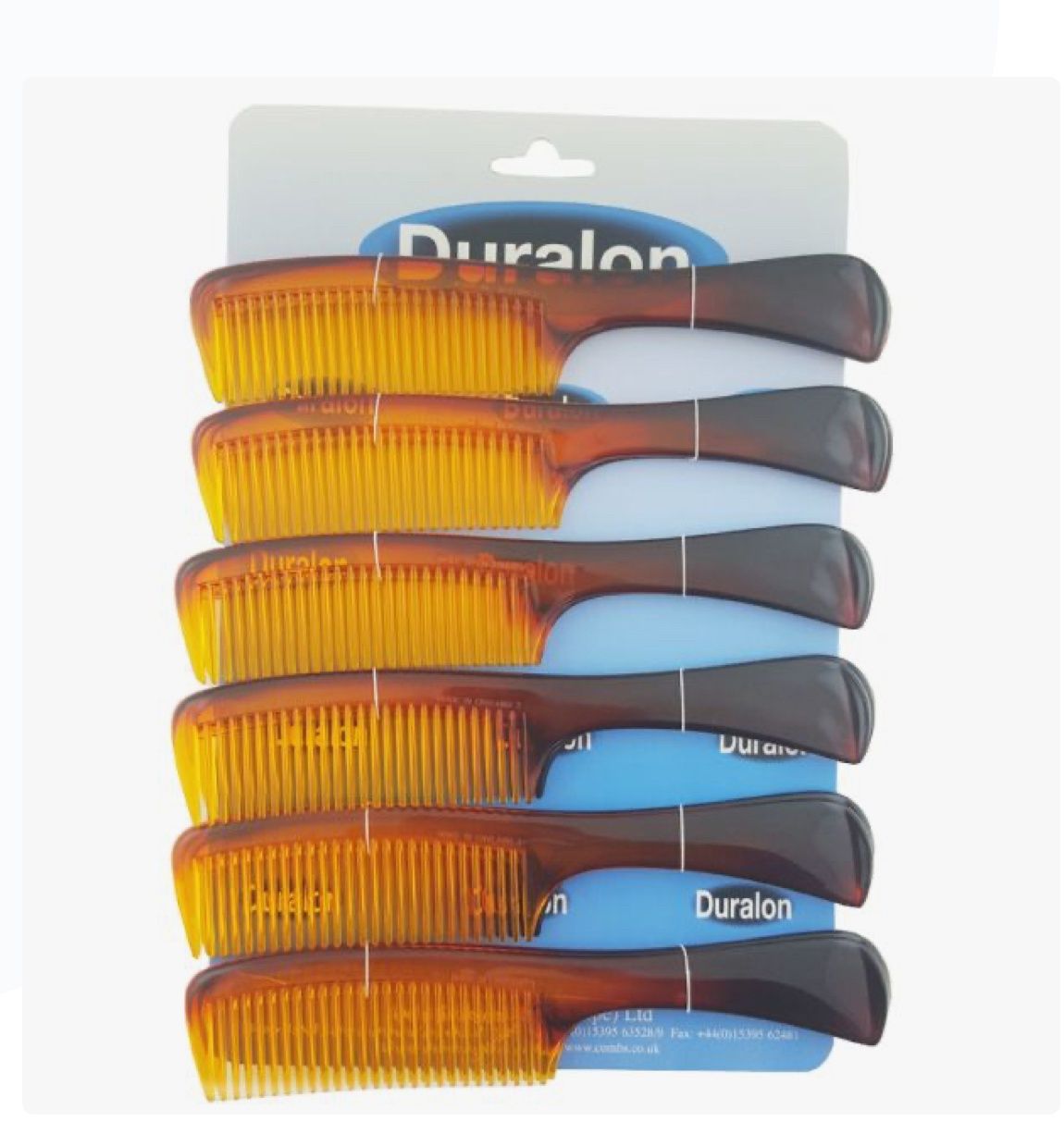 Duralon Comb With Handle Tort Print