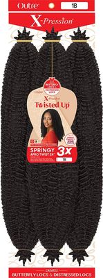 Xpression Twisted Up-Springy Afro Twist 16&#39;