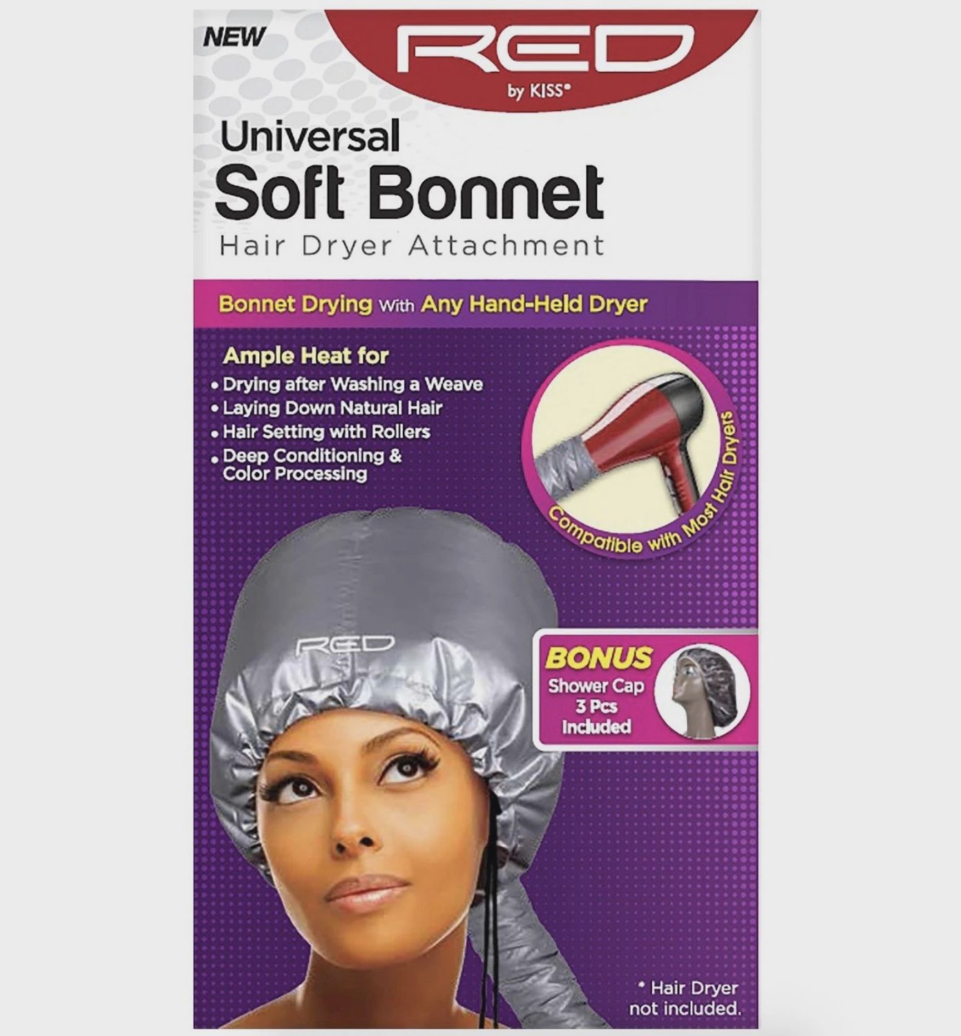 RED BY KISS Universal Soft Bonnet Hair Dryer Attachment
