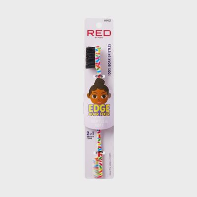 Red by kiss  Kids Edge Boar Fixer: Gentle &amp; soft 2 in 1 Brush Comb