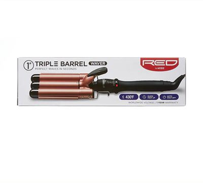 RED TRIPLE WAVER BARREL WAVER 1”