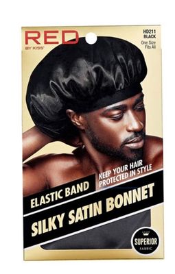 MEN’ S SILKY SATIN ELASTIC BONNET