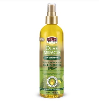 African Pride olive miracle braid sheen spray