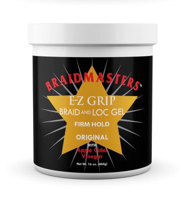 BRAID MASTERS E-Z GRIP BRAID AND LOC GEL FIRM HOLD WITH APPLE CIDER VINEGAR