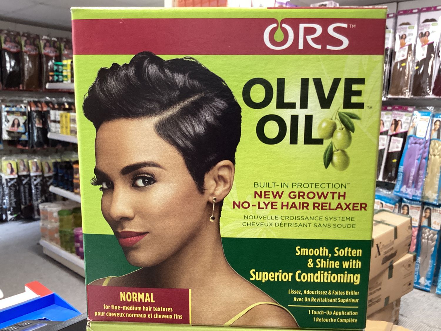 ORS Olive Oil Relaxer Kit, Name: New Growth Normal
