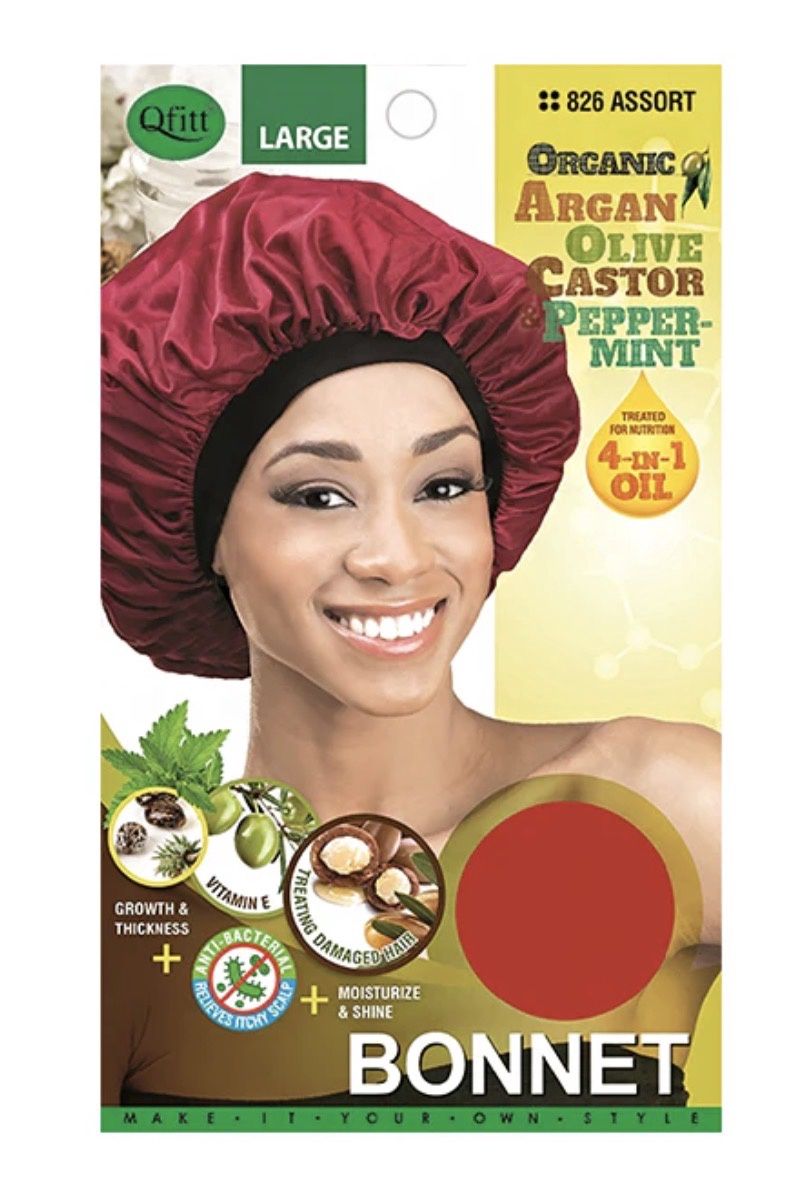BONNET TREATED WITH ARGAN, OLIVE, CASTOR , PEPPER MINT