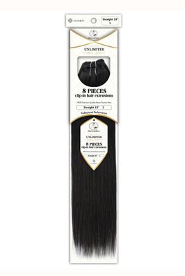 SINGLE WEFT 8PCS CLIP-IN 18" HUMAN HAIR