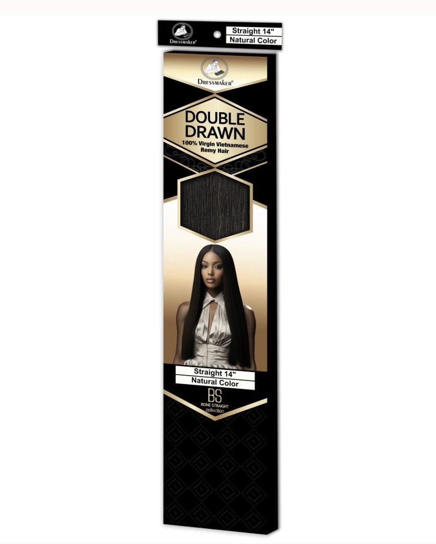 BONE STRAIGHT DOUBLE DRAWN 22" HUMAN HAIR, Length: 14”