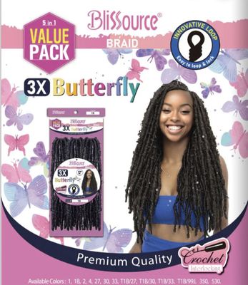3X BUTTERFLY BRAID 18”