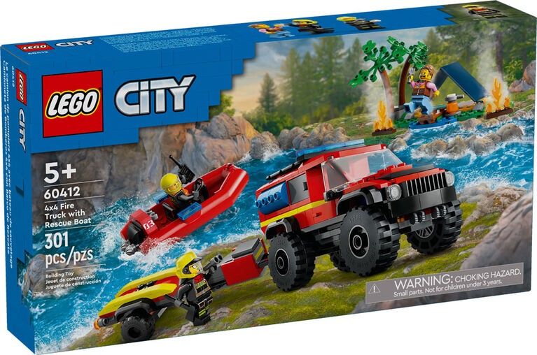 Lego City 60412 - 4x4 Fire Truck with Rescue Boat