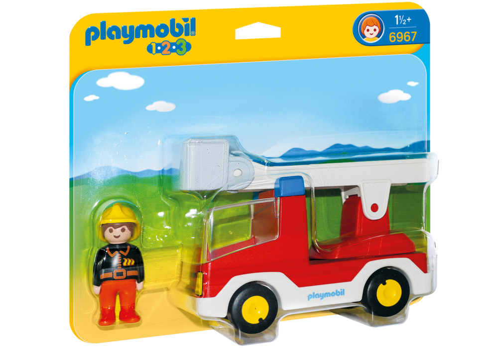 Playmobil 1•2•3 6967 - Ladder Unit Fire Truck