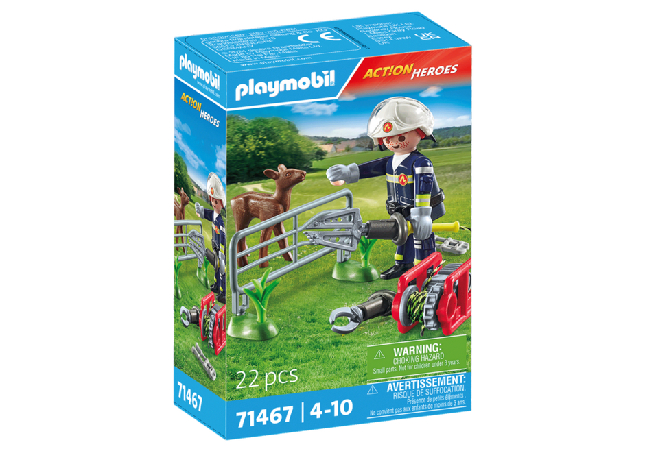 Playmobil Action Heroes 71467 - Firefighter Animal Rescue