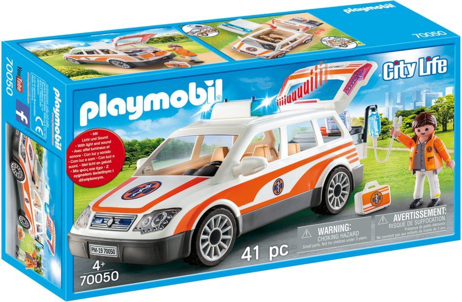 Playmobil City Life 70050 - Emergency Car with Siren