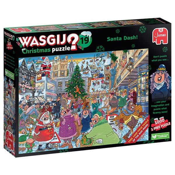 Wasgij 1000 Piece Puzzle - Santa Dash